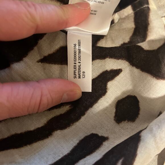 Lauren Ralph Lauren Courtenay Zebra Print Long Sleeve Button Up Shirt Size L - Picture 9 of 9